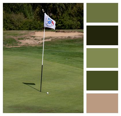 Golf Course Golfing Golf Flag Image